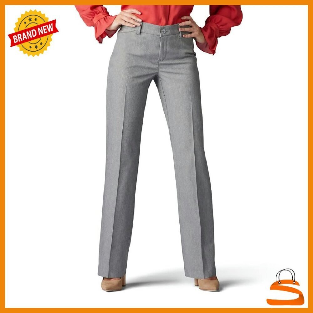 Women's Flex Motion Trouser Pants Regular Fit Mid Rise Work Wear